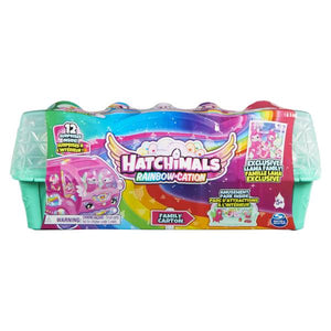 Hatchimals CollEGGtibles Rainbow-cation Llama Family Carton with Surprise Playset