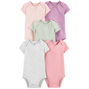 Carter's Infant Girl's 5-Pack Short Sleeve Bodysuits