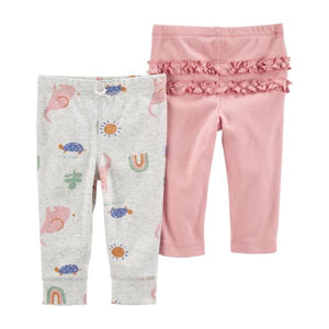 Carter's Infant Girl's 2-Pack Cotton Pants