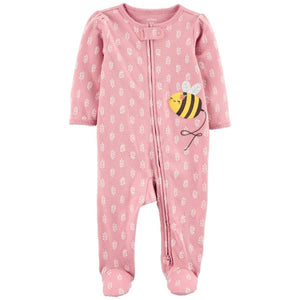 Carter's Infant Girl's Bumble Bee 2-Way Zip Sleep and Play