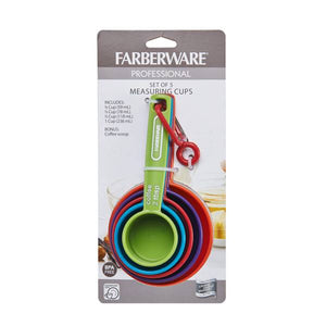 Farberware 5-Piece Set Professional Plastic Measuring Cups with Coffee Scoop