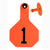 Y-Tex #1-25 All American Medium Orange Ear Tag