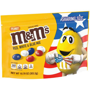 M&M's 10.7 oz Peanut Red, White and Blue Sharing Size