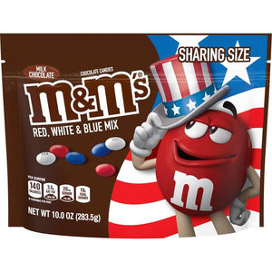 M&M's 10 oz Milk Chocolate Red, White and Blue Sharing Size