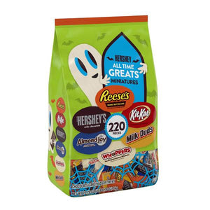 Hershey's 220-Piece All Time Greats Miniatures Chocolate Assortment Candy Bulk Variety Bag