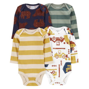 Carter's Infant Boy's 4-Pack Long-Sleeve Bodysuits