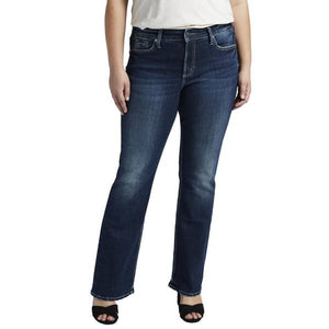Silver Jeans Women's Plus Size Suki Mid Rise Bootcut Jeans