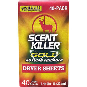 Wildlife Research Center Scent Killer Gold Autumn Formula Dryer Sheet