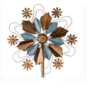 Showtime Sales 84" Blue and Copper Flower Wind Spinner