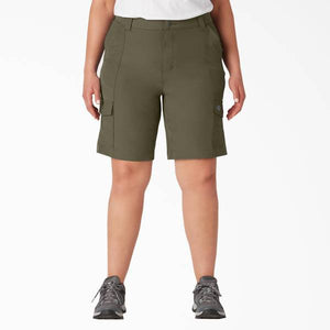 Dickies Women's Plus Size 10" Cooling Cargo Shorts