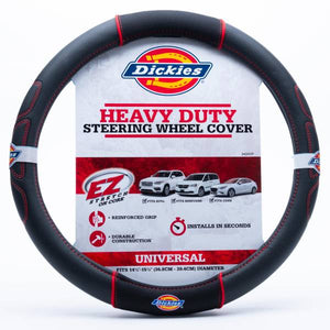 Dickies Performance Grip Black with Red Stitching Steering Wheel Cover
