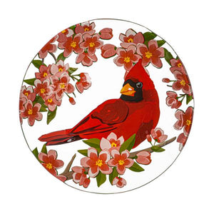 Evergreen Enterprises 18" Cardinals Glass Bird Bath