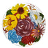 Evergreen Enterprises 18" Floral Bouquet Glass Bird Bath
