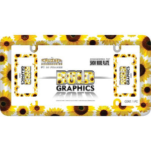 Cruiser Accessories Sunflowers Bold Graphics License Plate Frame