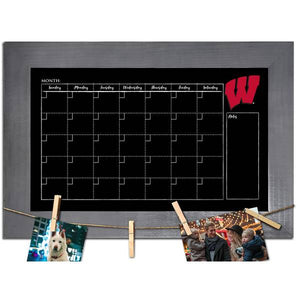 Wisconsin Badgers 11"x19" Monthly Chalkboard Sign with Clothespins