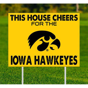Iowa Hawkeyes 28" This House Cheers Yard Sign
