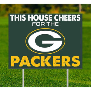 Green Bay Packers 28" This House Cheers Yard Sign