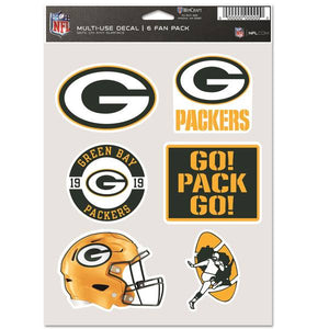 Green Bay Packers 6-Pack Fan Decals