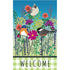 Evergreen Enterprises Wild Flowers Welcome House Linen Flag