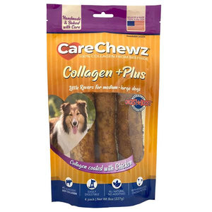 Pet Factory 4-Pack 6" CareChewz Natural Collagen Wraps