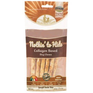Nothing to Hide 10-Pack Peanut Butter Small Twist Stix Dog Chew Bag