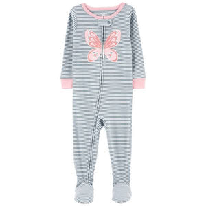 Carter's Toddler Girl's 1-Piece Butterfly 100% Snug Fit Cotton Footie PJs