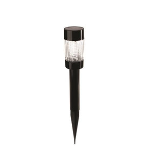 Moonrays Solar Plastic Pathway Light with Vertically Ribbed Glass Lens