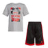 Adidas Toddler Boy's Short Sleeve Melange Tee and Short Set