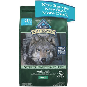Blue Buffalo Wilderness 28 lb Duck High Protein Adult Dry Dog Food plus Wholesome Grains