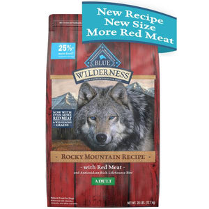 Blue Buffalo Wilderness 28 lb Rocky Mountain Red Meat with Grain High Protein Adult Dry Dog Food