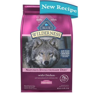 Blue Buffalo Wilderness 4.5 lb Chicken High Protein Small Breed Adult Dry Dog Food Wholesome Grains