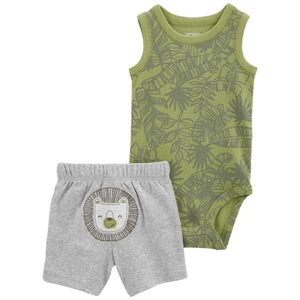 Carter's Infant Boy's 2-Piece Palm Print Bodysuit Set