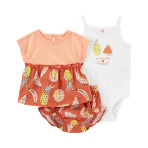 Carter's Infant Girl's 3-Piece Peplum Shorts Set