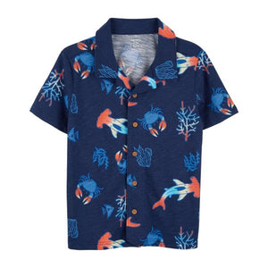 Carter's Boy's Sea Print Short Sleeve Shirt