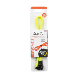 Nite Ize 2-Pack 12" Neon Yellow Gear Tie Loopable Twist Tie