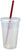 Red And Clear Double Wall Mood Tumbler With Straw 16 Oz - Pack of 36