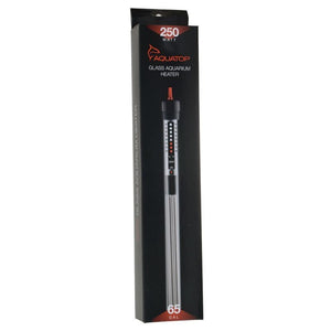 Aquatop Aquarium Submersible Glass Heater - 250 Watts - 12.5" Tall (Aquariums up to 65 Gallons)