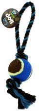 DUKES Home Indoor Pet Game Knotted Dog Play Toy with Tennis Ball 24 Pack
