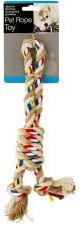 Colorful Knotted Pet Rope Toy with Handle - Pack of 48