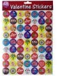 48pk valentine stickers Case of 24