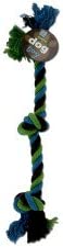 Bulk Buys DI522-72 16&quot; Brown Green Blue Cotton Knotted Rope Dog Toy - Pack of 72