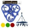15 peg plastic hanging clothes dryer assorted colors - Pack of 12