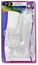 Bulk Buys GC057-48 Clear Plate Stands on a Blister Card - Pack of 48