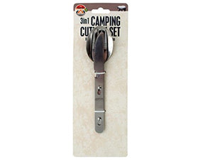 bulk buys 3 in 1 Camping Cutlery Set with Bottle Opener - Pack of 24