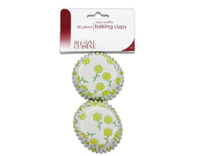 Miniature Baking Cups With Flower Design - Pack of 48