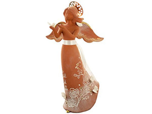 Angel With Butterflies Decorative Clay Figurine - Pack of 4