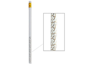 bulk buys Gold Two Hearts Wedding Prize Pencils - Pack of 12