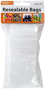 bulk buys Small Resealable Storage Bags - Pack of 24