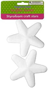 Styrofoam Craft Stars-Package Quantity,36
