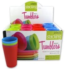 Plastic Stacking Tumblers, Case of 72